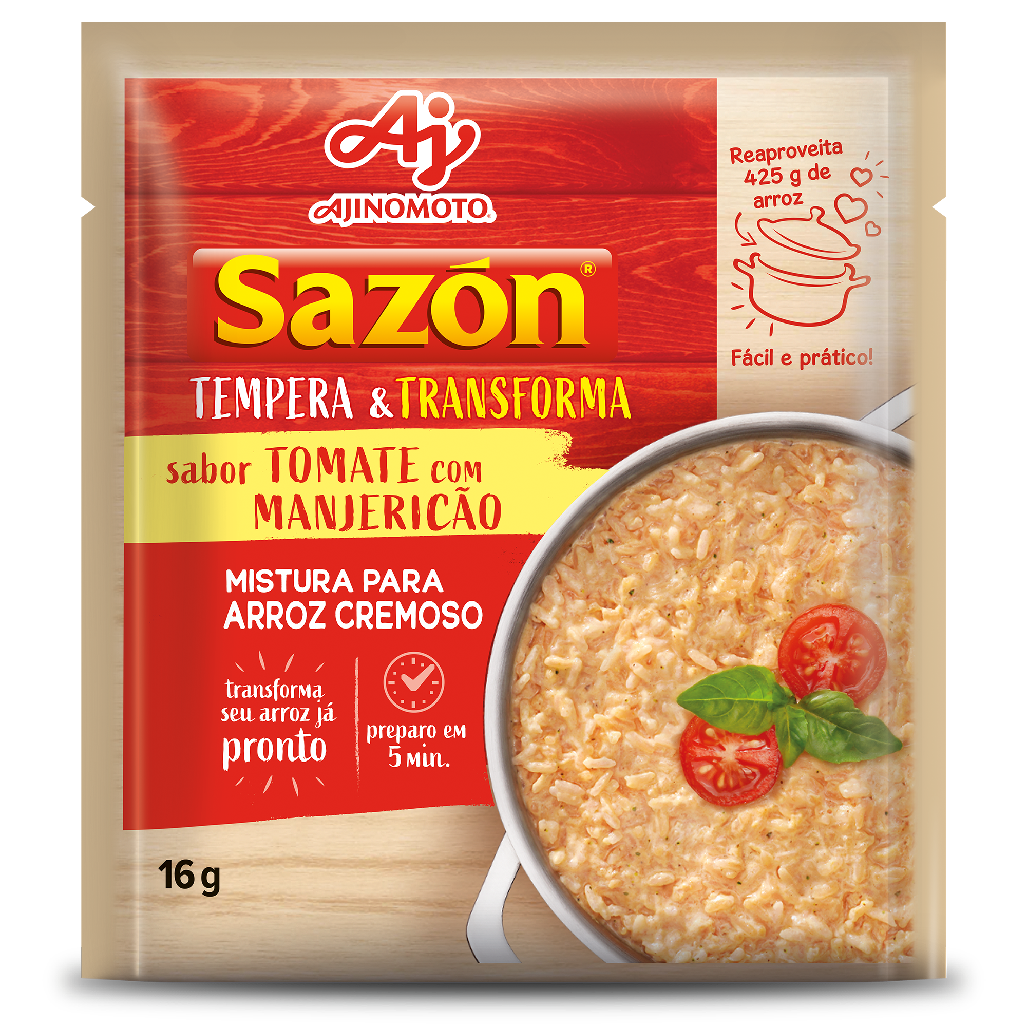 SAZÓN® Tempera & Transforma Sabor Tomate com Manjericão